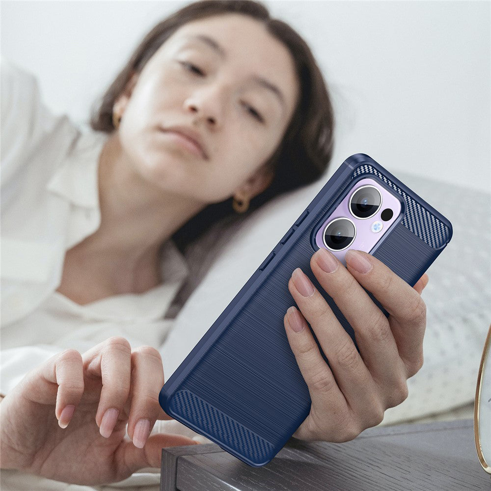 Case for Oppo Reno13 FS 5G / Reno13 F 4G / Reno13 F, Techsuit, Carbon, Blue