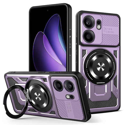 Puzdro pre Oppo Reno13 FS 5G / Reno13 F 4G / Reno13 F, Techsuit, RuggedCam, Fialové