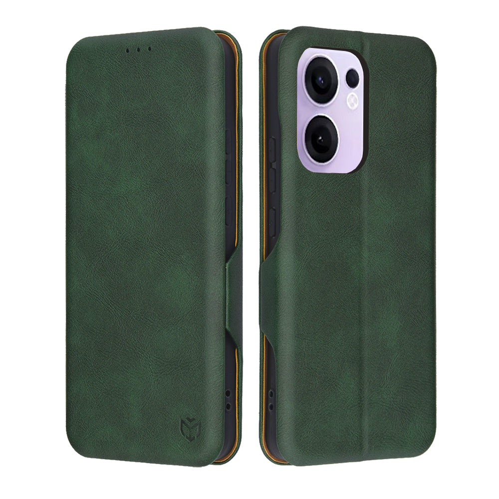 Puzdro pre Oppo Reno13 FS 5G / Reno13 F 4G / Reno13 F, Techsuit, Safe Wallet Plus, Zelené