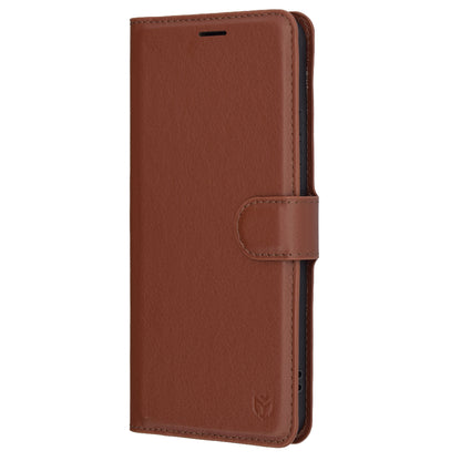 Puzdro na Oppo Reno13 Pro, Techsuit, kožené folio, hnedé