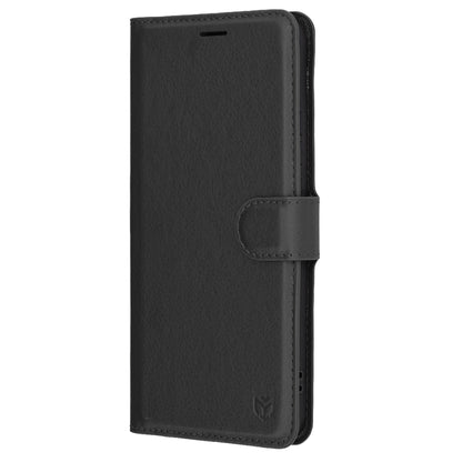 Puzdro na Oppo Reno13 Pro, Techsuit, kožené folio, čierne