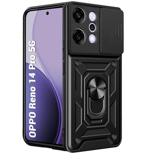 Puzdro pre Oppo Reno14 Pro, Techsuit, CamShield, Čierne