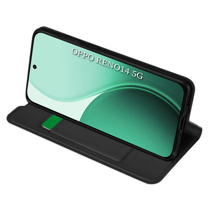 Puzdro pre Oppo Reno14, Techsuit, Magskin Book, Čierne