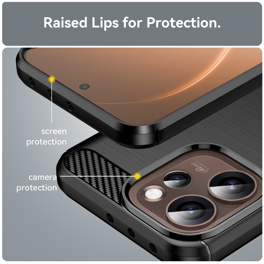 Puzdro pre Oppo Reno15 Pro Max, Techsuit, Carbon, Čierne