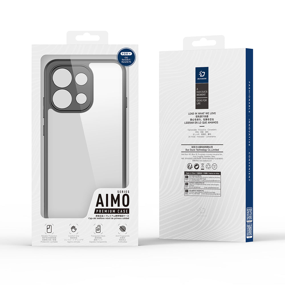 Puzdro pre Oppo Reno16 F / Reno16 FS, DUX DUCIS, Aimo, Čierne