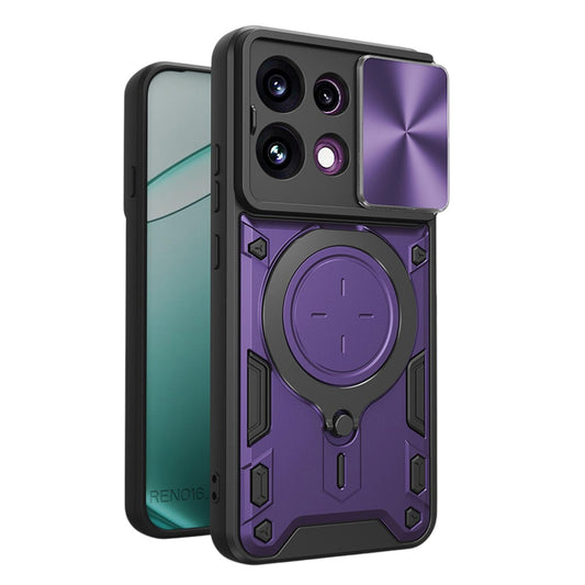 Puzdro pre Oppo Reno16 F / Reno16 FS, Techsuit, CamGuard Pro, fialové