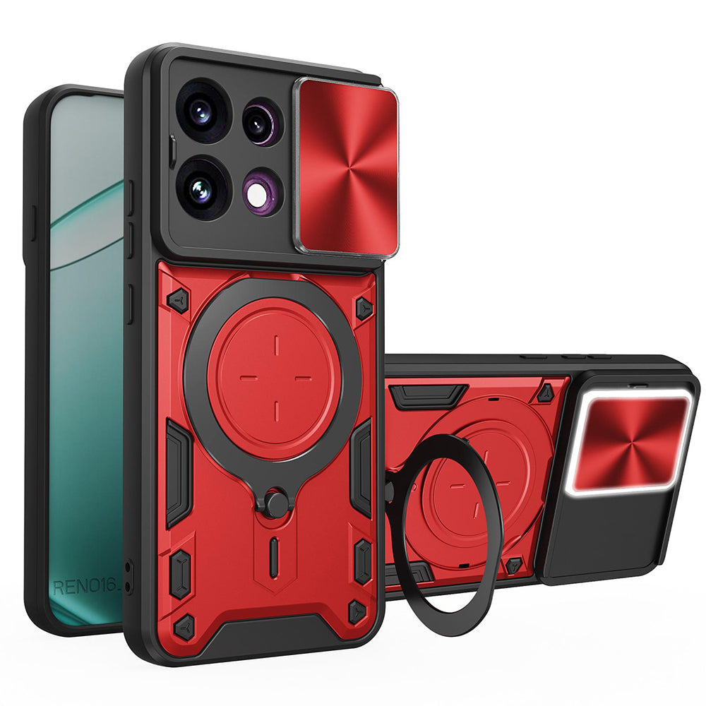 Puzdro pre Oppo Reno16 F / Reno16 FS, Techsuit, CamGuard Pro, Červené