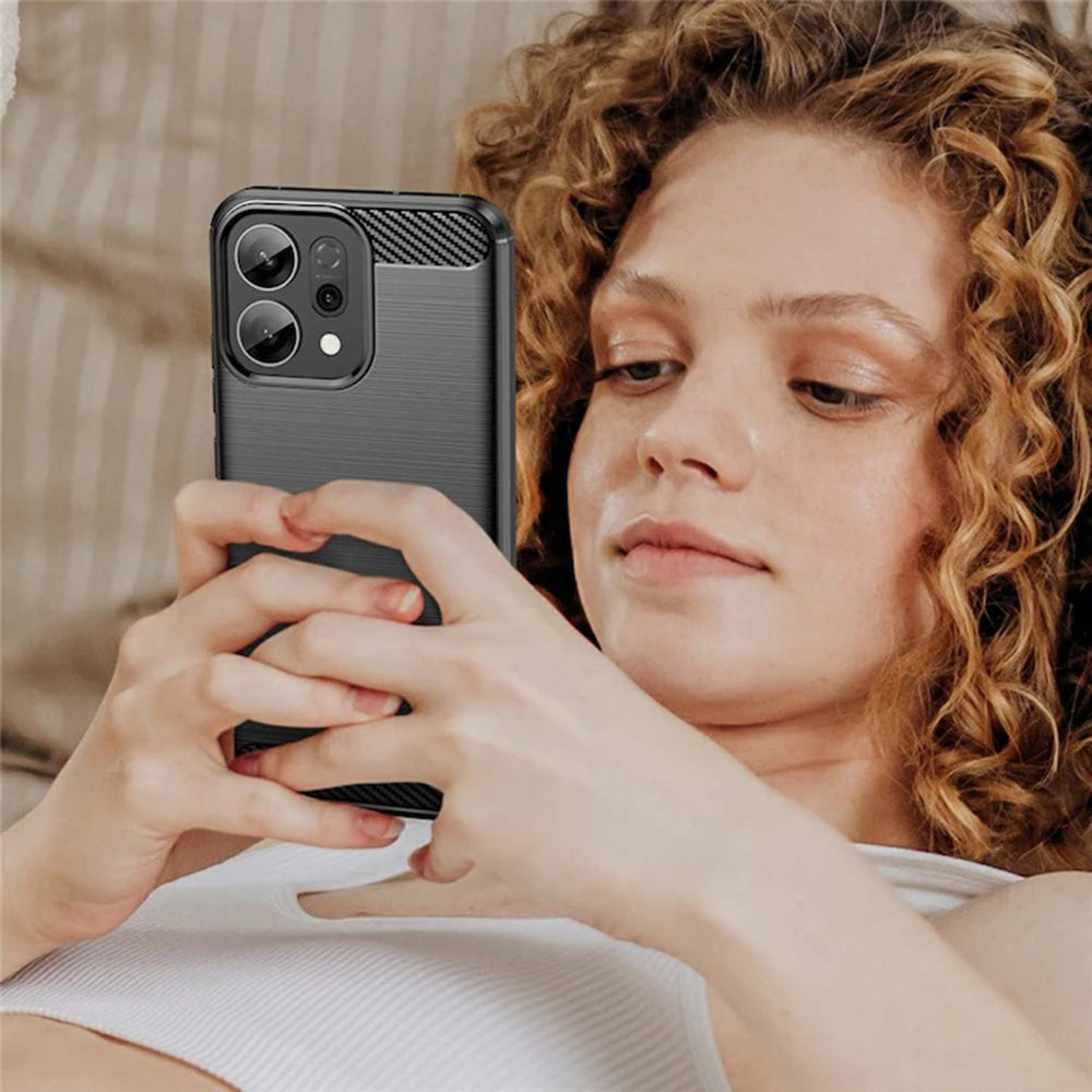 Obal na Oppo Reno16 F / Reno16 FS, Techsuit, Karbón, Modrý