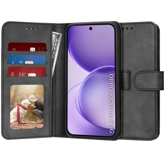 Puzdro pre Oppo Reno16 F / Reno16 FS, Techsuit, Diary Book, Čierne