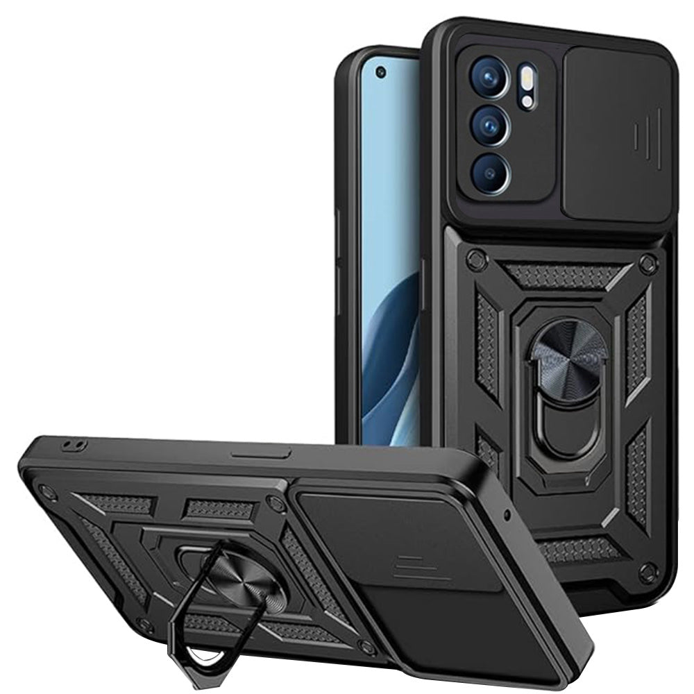Puzdro pre Oppo Reno6 5G, Techsuit, CamShield, Čierne