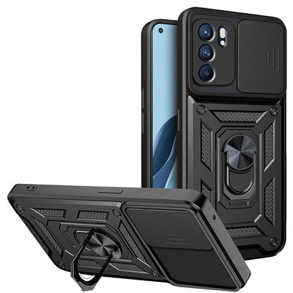 Puzdro pre Oppo Reno6 5G, Techsuit, CamShield, Čierne
