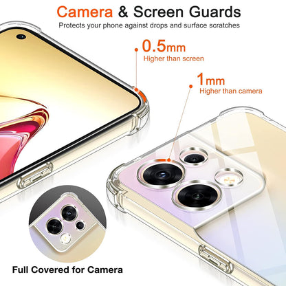 Obal na Oppo Reno8, Techsuit, nárazuvzdorný priehľadný, transparentný