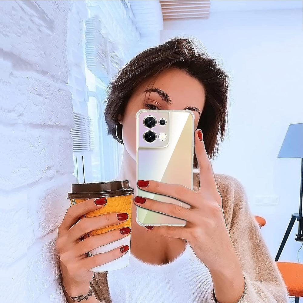 Obal na Oppo Reno8, Techsuit, nárazuvzdorný priehľadný, transparentný