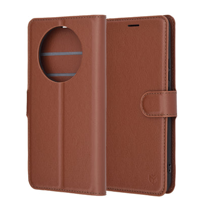 Puzdro na Realme 14 Pro+, Techsuit, kožené folio, hnedé