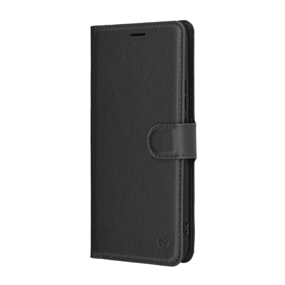 Puzdro na Realme 14 Pro+, Techsuit, kožené folio, čierne