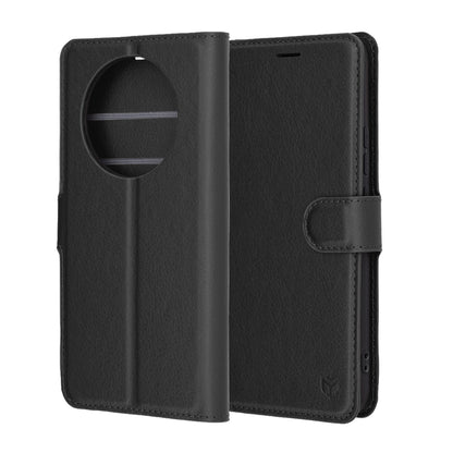 Puzdro na Realme 14 Pro+, Techsuit, kožené folio, čierne