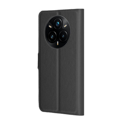 Puzdro na Realme 14 Pro+, Techsuit, kožené folio, čierne