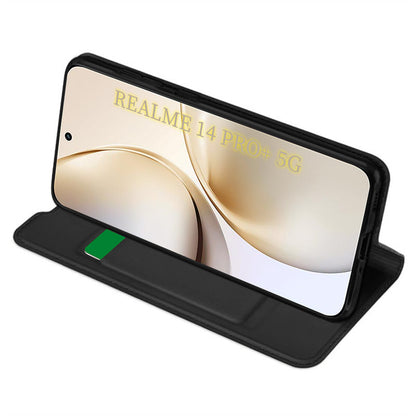 Obal na Realme 14 Pro+, Techsuit, Magskin Book, čierny