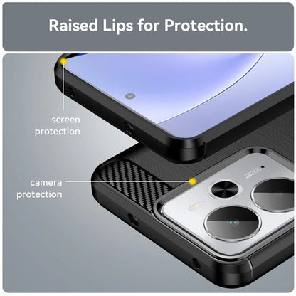 Puzdro pre Realme 14T / 14, Techsuit, Karbón, Čierne
