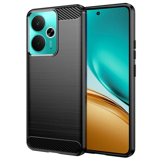 Puzdro pre Realme 14T / 14, Techsuit, Karbón, Čierne