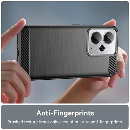 Puzdro pre Realme 14T / 14, Techsuit, Karbón, Čierne