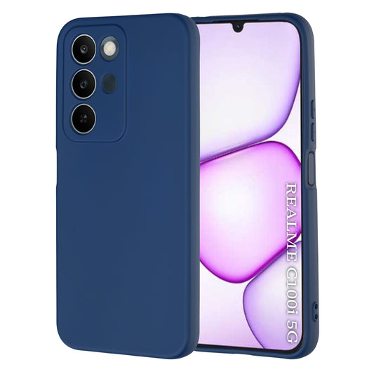 Obal na Realme C100 5G, Techsuit, SoftFlex, tmavomodrý