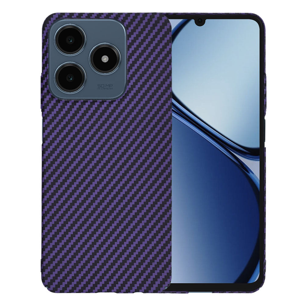 Puzdro pre Realme C63 / C61, Techsuit, Carbonite FiberShell, Fialová