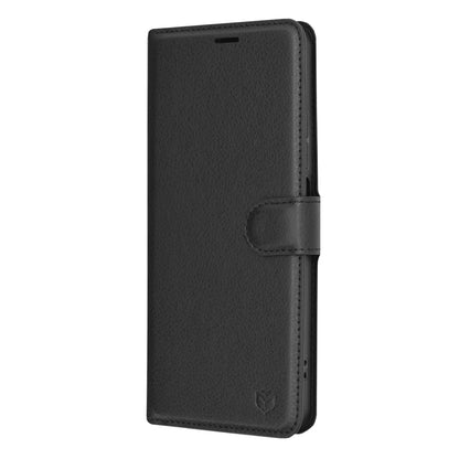 Puzdro pre Realme C67 4G, Techsuit, kožené folio, čierne