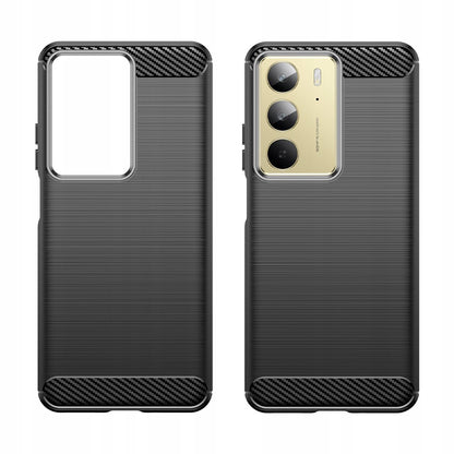 Puzdro pre Realme C75 5G / 14x, Techsuit, Karbón, Čierne