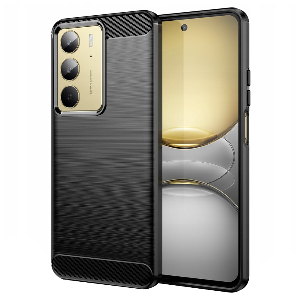 Puzdro pre Realme C75 5G / 14x, Techsuit, Karbón, Čierne