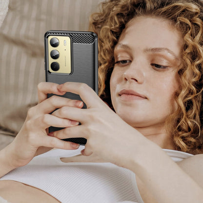 Puzdro pre Realme C75 5G / 14x, Techsuit, Karbón, Čierne