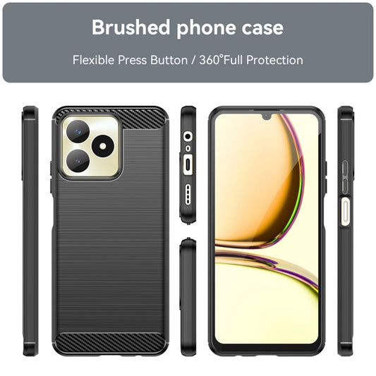Puzdro pre Realme Note 50 / C51, Techsuit, Karbón, Čierne