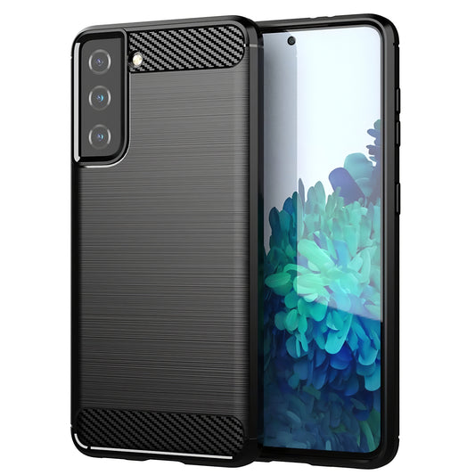 Puzdro pre Samsung Galaxy S21 5G G991, OEM, Karbón, Čierne