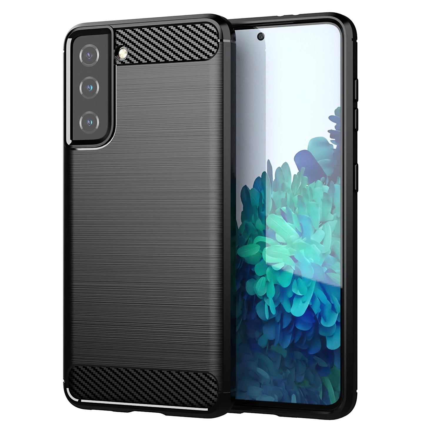 Puzdro pre Samsung Galaxy S21+ 5G G996, OEM, Karbón, Čierne