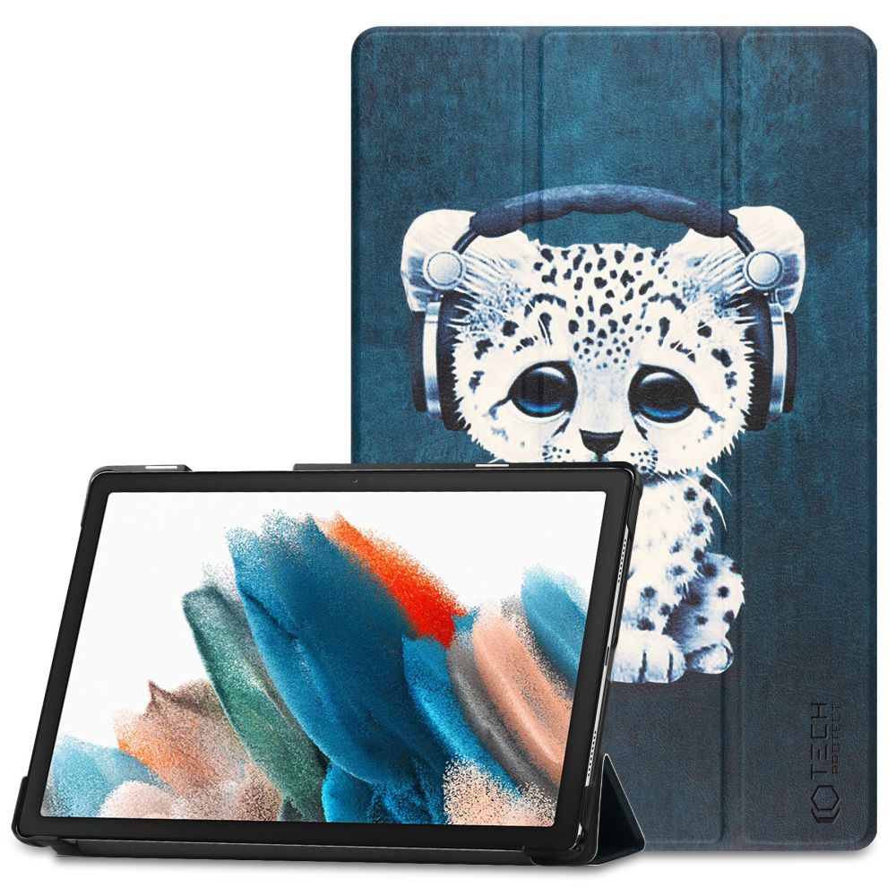 Puzdro pre Samsung Galaxy Tab A8 10.5 (2021), Tech-Protect, SmartCase Sad Cat, Multicolor