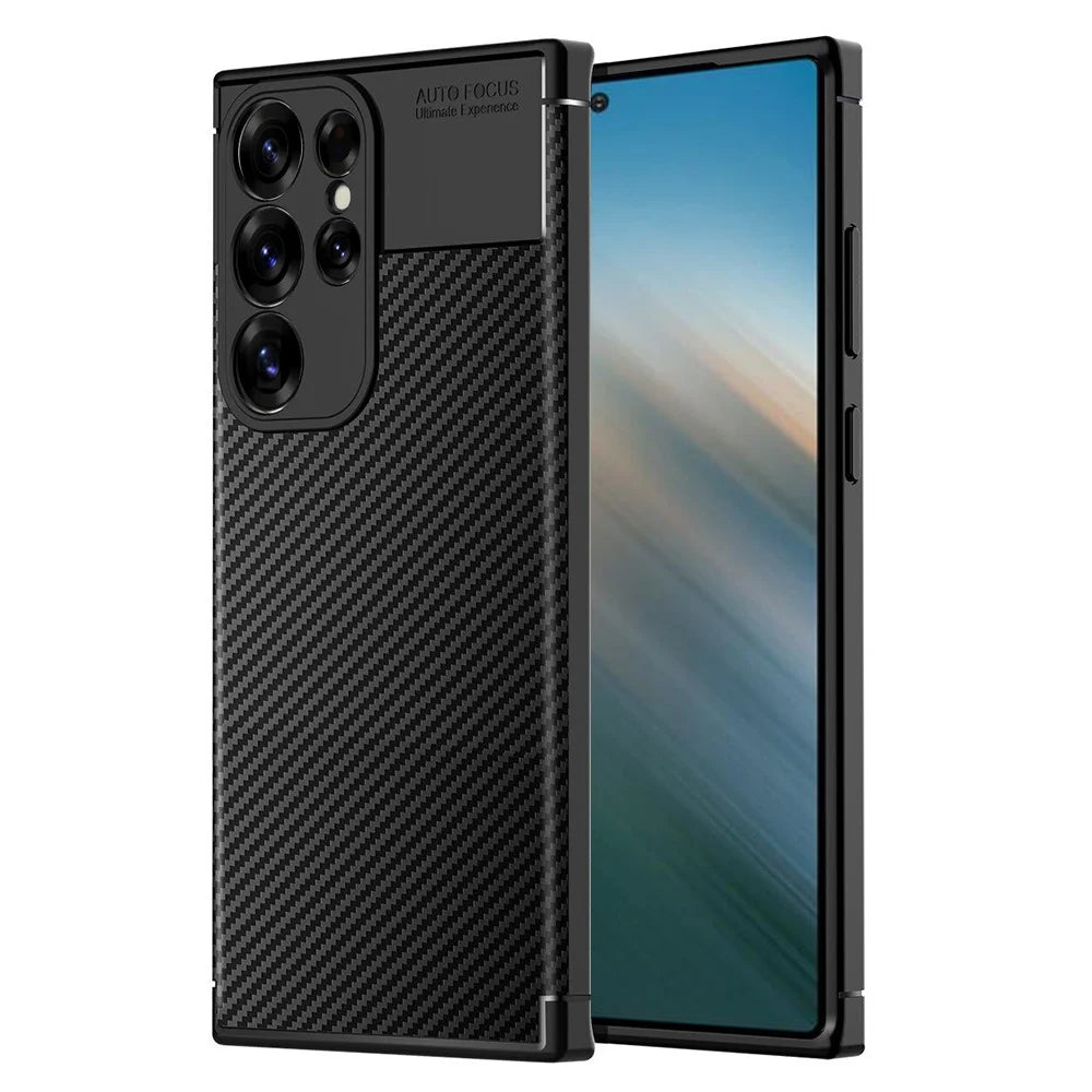 Puzdro pre Samsung Galaxy S25 Ultra S938, Techsuit, CarbonFiber, Čierne