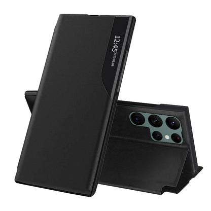 Puzdro pre Samsung Galaxy S22 Ultra 5G S908, Techsuit, eFold, Čierna