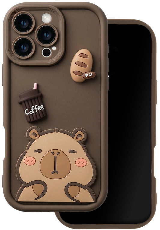 Puzdro pre Samsung Galaxy S25 Ultra S938, OEM, Ultra Trendy 3D Capybara, Hnedé