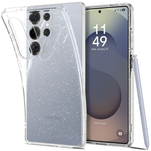 Puzdro pre Samsung Galaxy S25 Ultra S938, Spigen, Liquid Crystal Glitter, Transparentné ACS08950