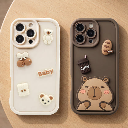 Puzdro pre Samsung Galaxy S25 Ultra S938, OEM, Ultra Trendy 3D Capybara, Hnedé
