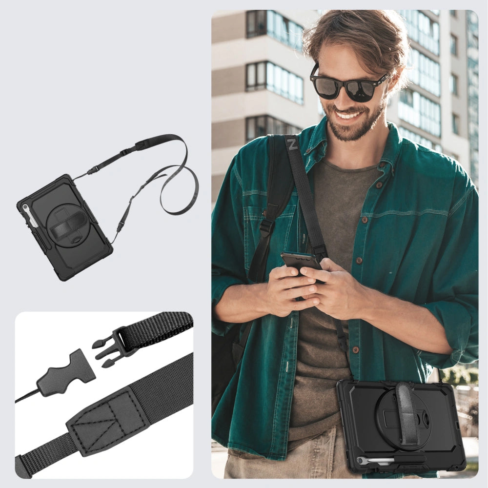 Obal na Samsung Galaxy Tab S10 FE+, Tech-Protect, Solid, Čierny