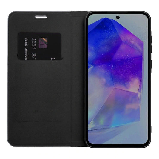 Puzdro pre Samsung Galaxy A36 A366, OEM, Luna Carbon, Čierne