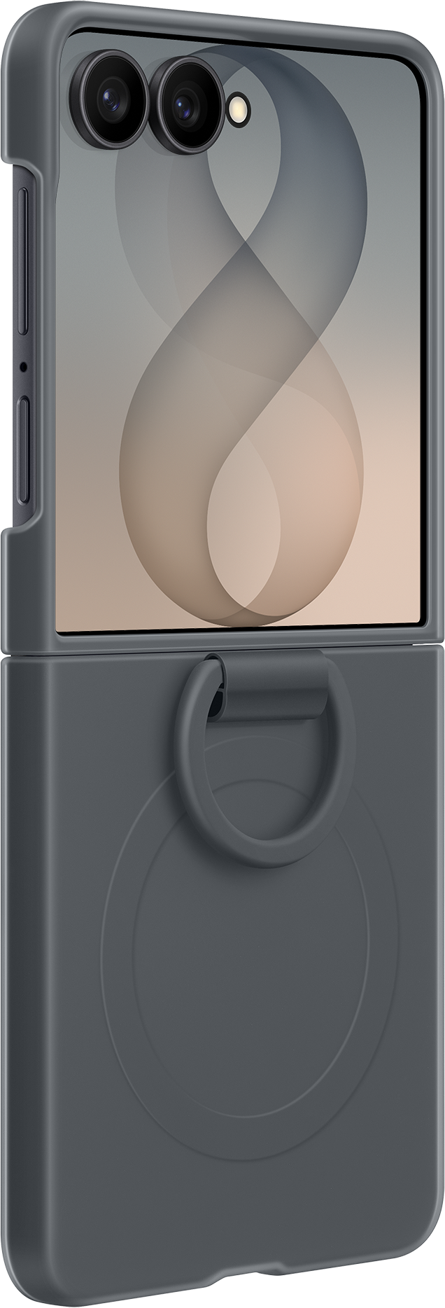 Puzdro pre Samsung Galaxy Z Flip8 F776, Silikónový krúžok s magnetom, Čierne EF-EF776CBEGWW