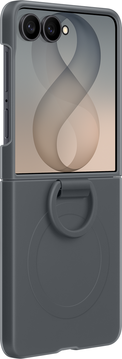 Puzdro pre Samsung Galaxy Z Flip8 F776, Silikónový krúžok s magnetom, Čierne EF-EF776CBEGWW