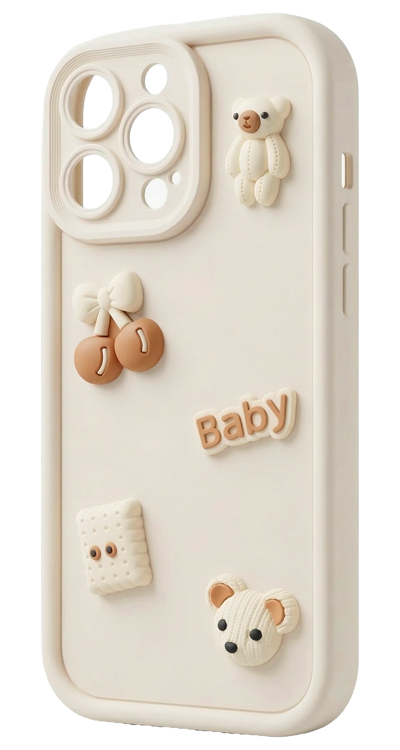 Obal na Samsung Galaxy A56 A566 / A36 A366, OEM, Ultra Trendy 3D Bear, béžový