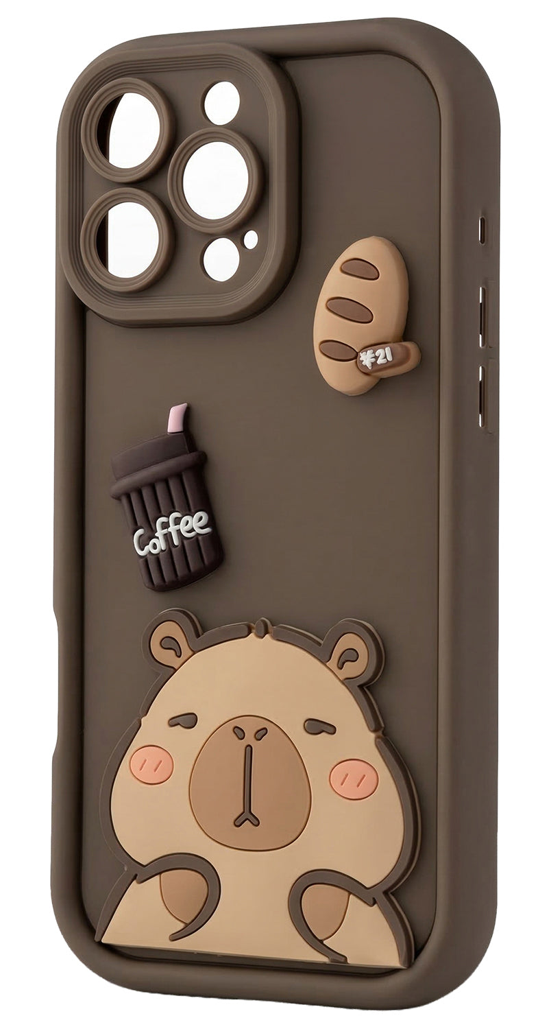 Puzdro pre Samsung Galaxy S25 Ultra S938, OEM, Ultra Trendy 3D Capybara, Hnedé