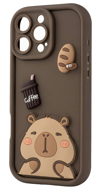 Puzdro pre Samsung Galaxy S25 Ultra S938, OEM, Ultra Trendy 3D Capybara, Hnedé