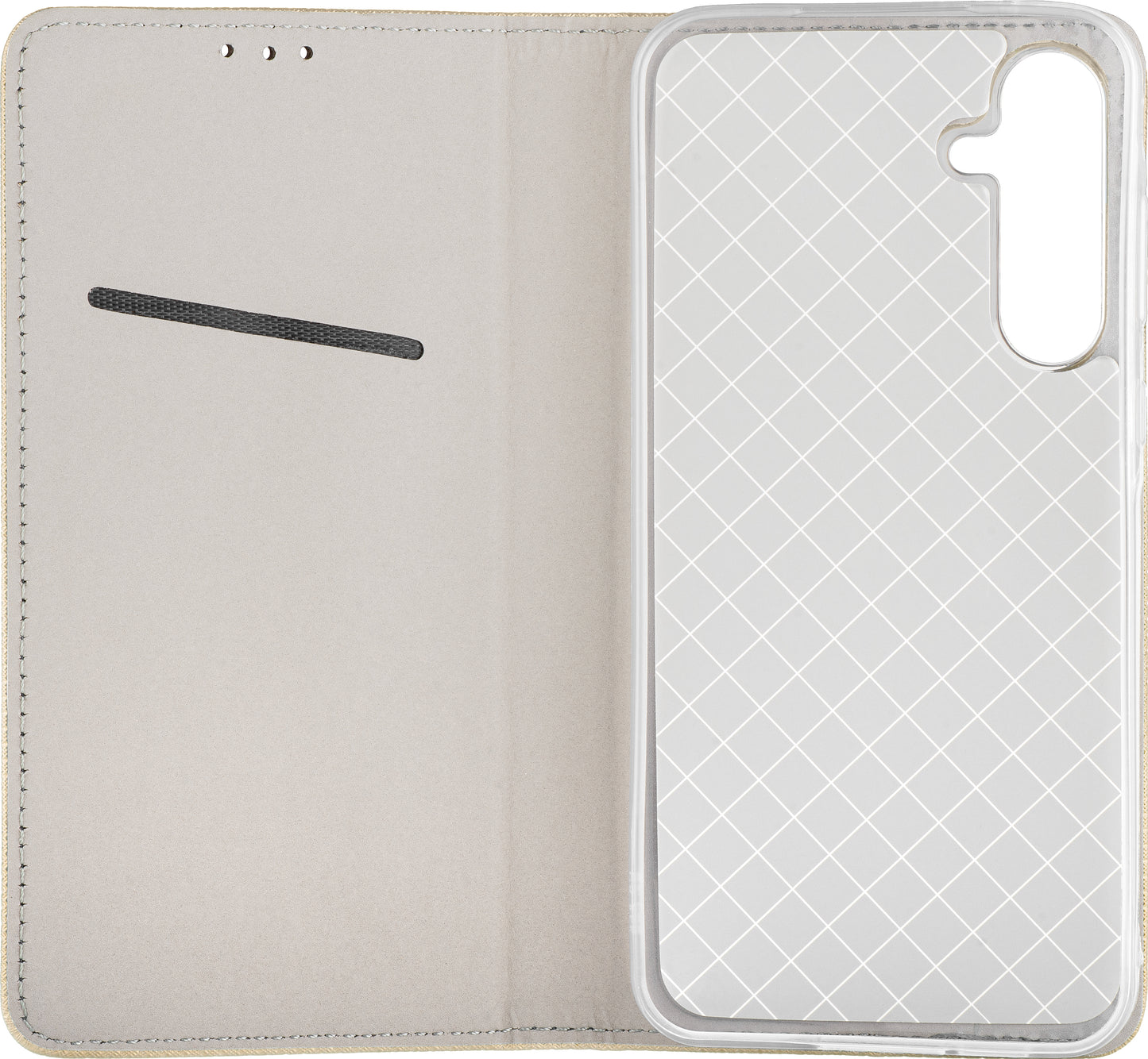 Puzdro pre Samsung Galaxy A17 4G / A17 5G, OEM, Smart Magnet, Zlaté