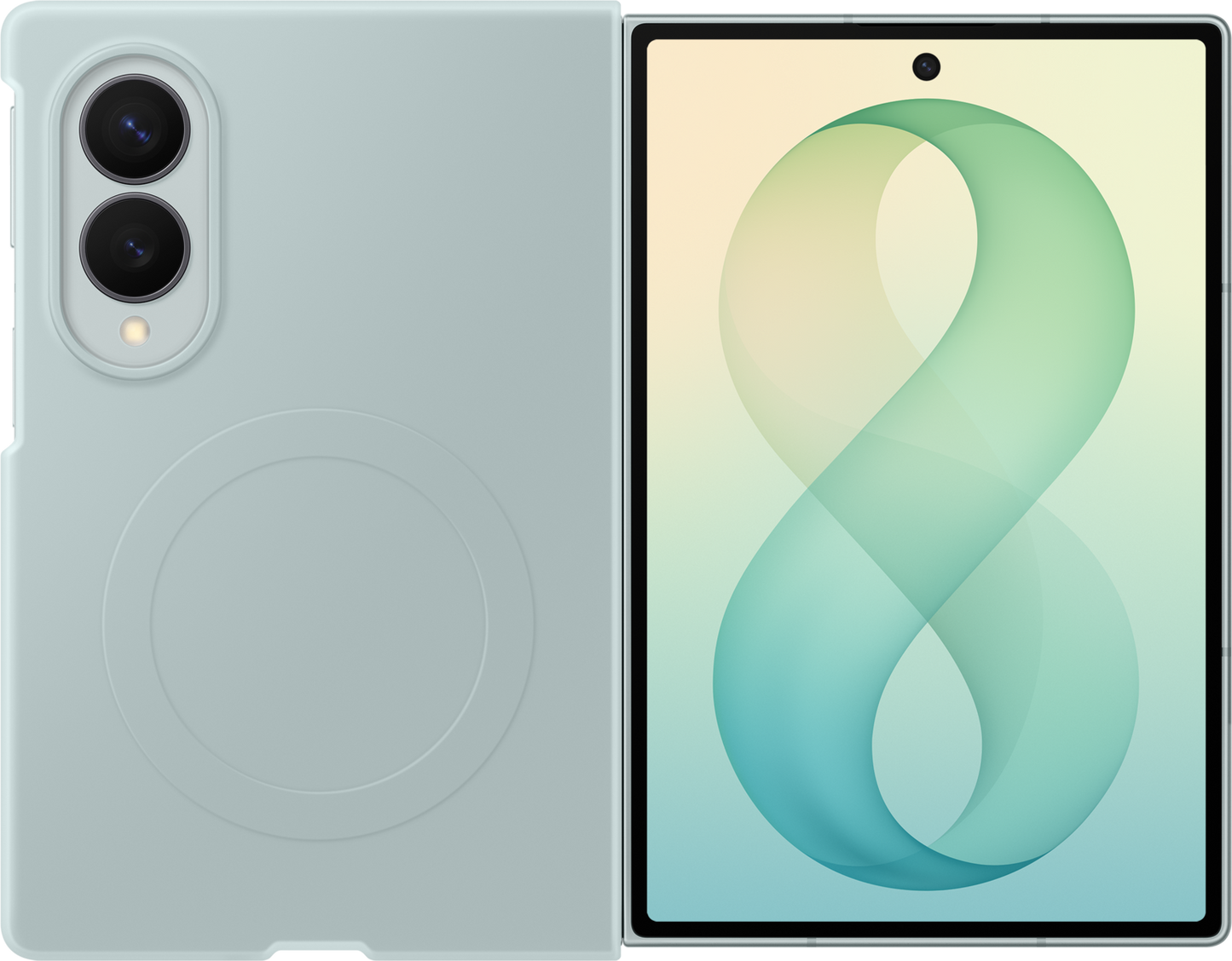 Puzdro pre Samsung Galaxy Z Fold8 F971, Silikónové magnetické puzdro, Zelené EF-EF971CGEGWW