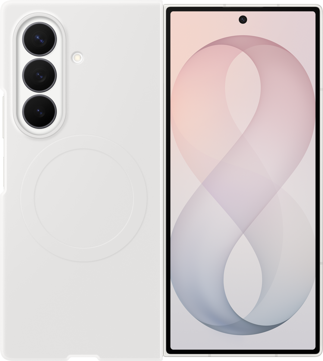 Puzdro pre Samsung Galaxy Z Fold8 Ultra F976, Silikónové magnetické puzdro, Biele EF-EF976CWEGWW
